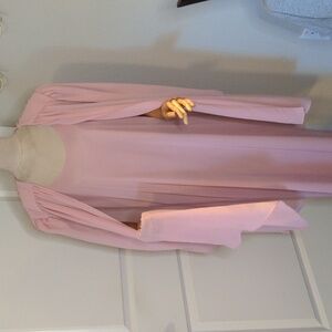 Vintage 80s Patra Pink Women's Slip Dress Sheer Duster Mother Of Bride SZ M